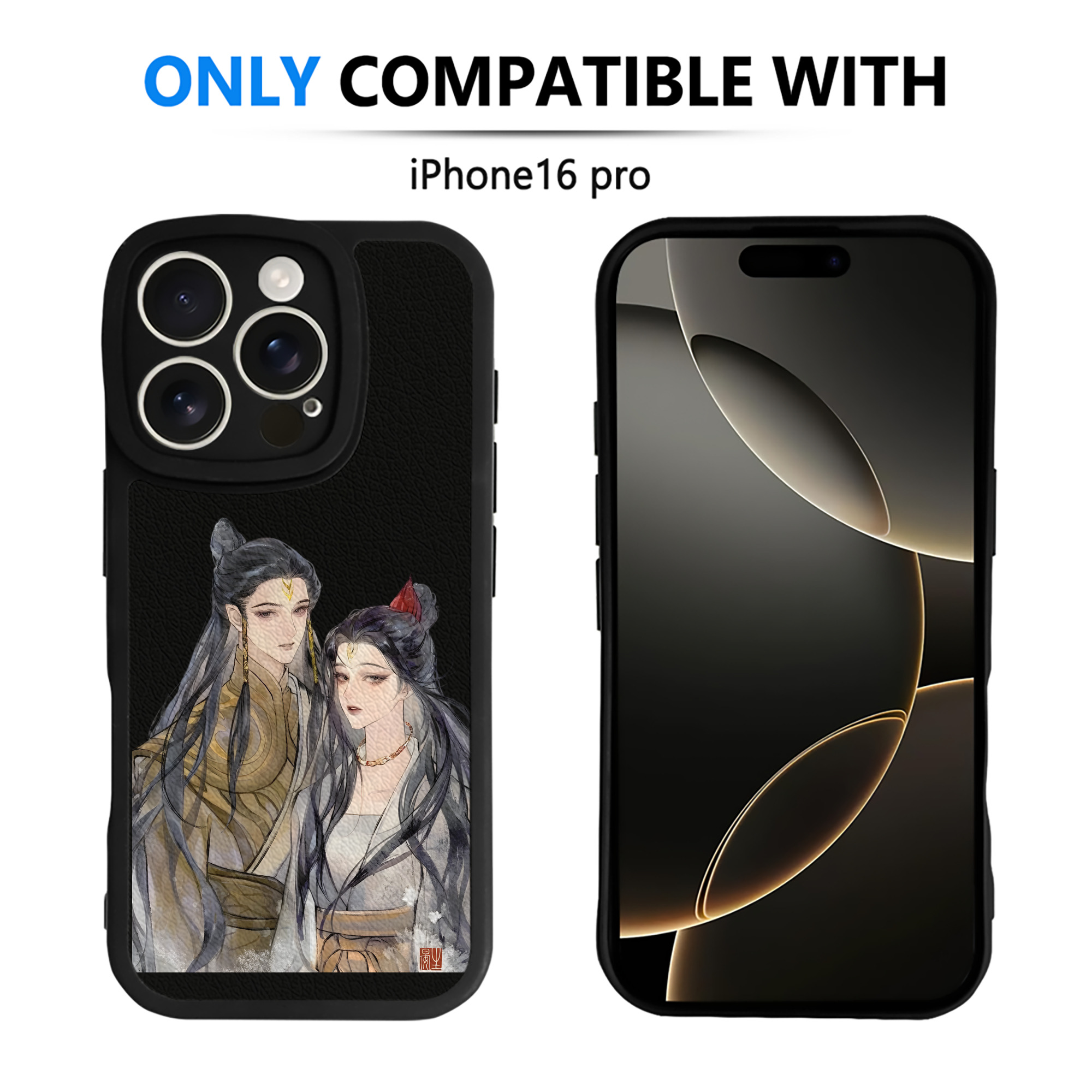 （画像用） Ne Zha 2 ナタ 魔童の大暴れ 【iPhone 16シリーズ対応】シリコンスマホケース（レザー調） 材質：シリコン